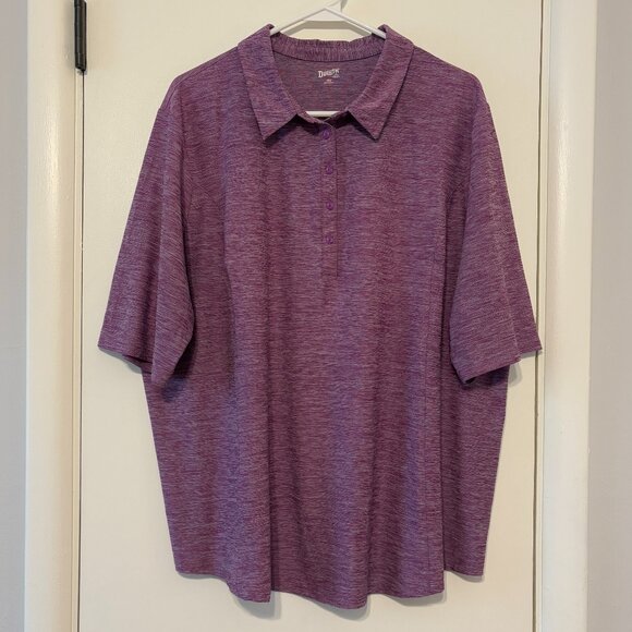 Duluth Trading Co Women's Armachillo Polo Elbow-Sleeve Shirt Top XXL/2XL Purple - Picture 1 of 9